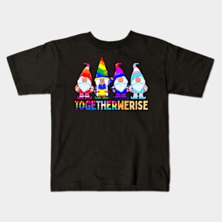 We Rise  Gnome LGBTQ Equality Ally Pride Kids T-Shirt